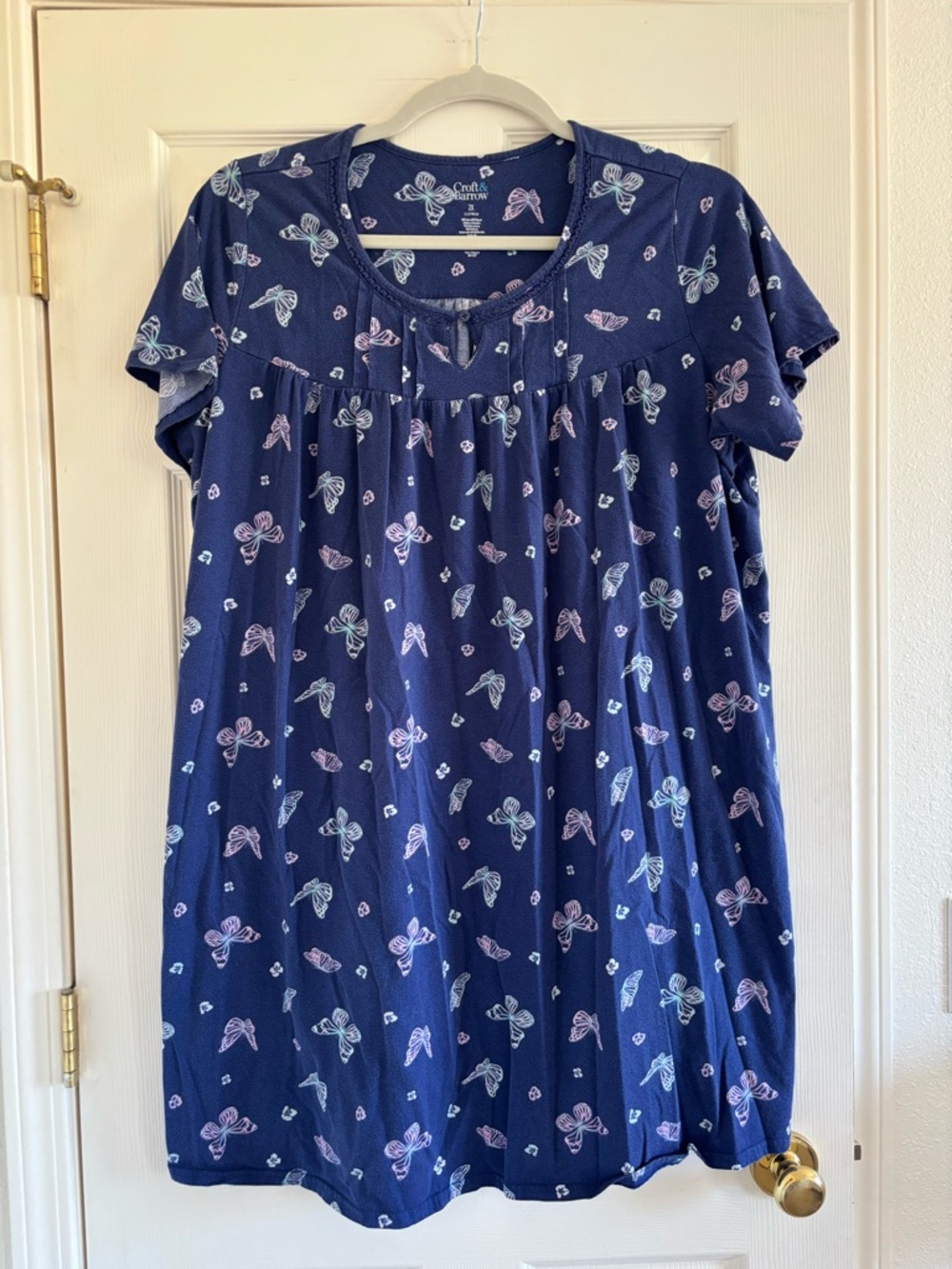 croft & barrow Navy Butterfly Sleepwear gown